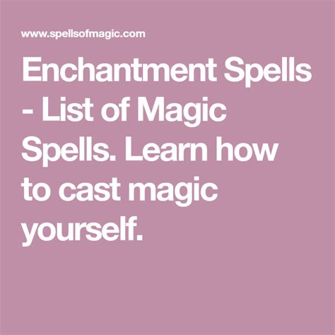 An enchanting spell